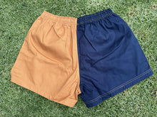Load image into Gallery viewer, NTNT COTTON FOOTY SHORTS - Tan &amp; Navy
