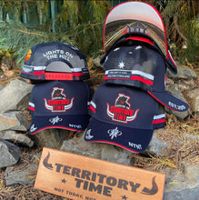 Load image into Gallery viewer, TERRITORY TIME &quot;Lights on the Hill&quot; HAT - Red Stripe

