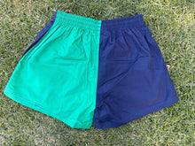 Load image into Gallery viewer, NTNT COTTON FOOTY SHORTS - Navy &amp; Green
