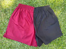 Load image into Gallery viewer, NTNT COTTON FOOTY SHORTS - Black &amp; Maroon
