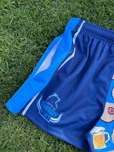 Load image into Gallery viewer, TITTIES &amp; BEER FOOTY SHORTS - BLUE
