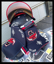 Load image into Gallery viewer, TERRITORY TIME &quot;Lights on the Hill&quot; HAT - Red Stripe
