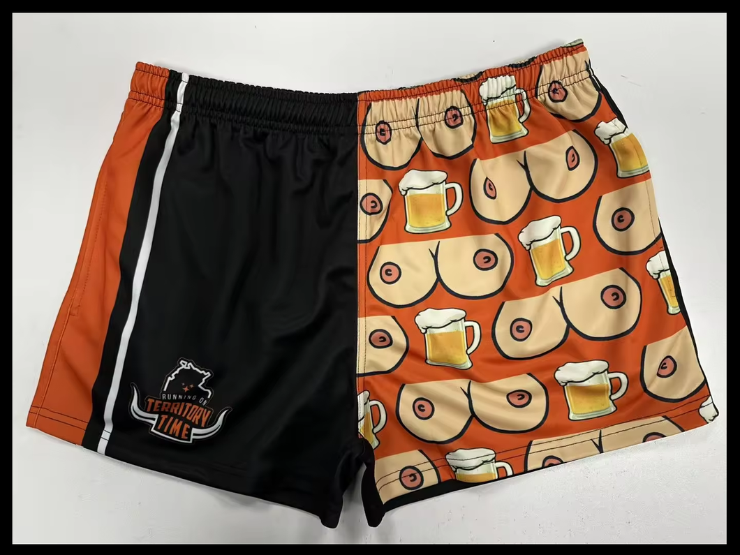TITTIES & BEER FOOTY SHORTS - Territory Time